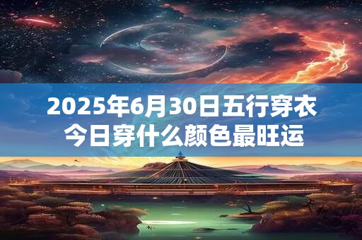 2025年6月30日五行穿衣 今日穿什么颜色最旺运