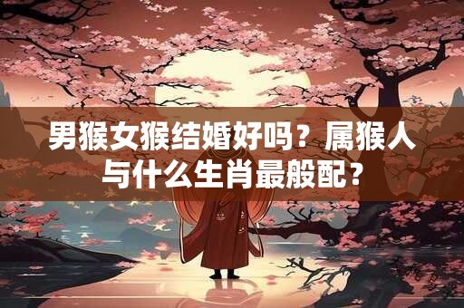 男猴女猴结婚好吗？属猴人与什么生肖最般配？