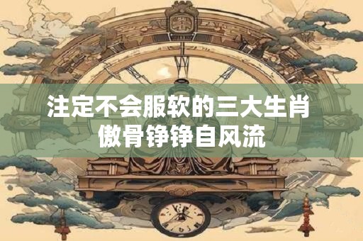 注定不会服软的三大生肖 傲骨铮铮自风流