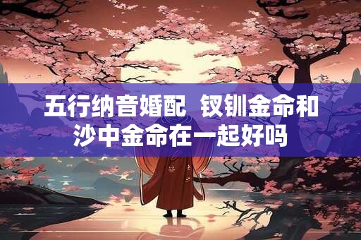 五行纳音婚配  钗钏金命和沙中金命在一起好吗