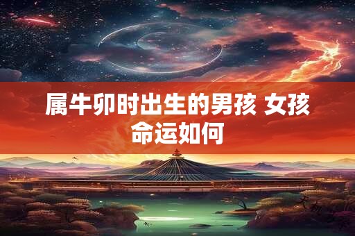 属牛卯时出生的男孩 女孩命运如何