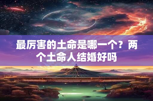 最厉害的土命是哪一个？两个土命人结婚好吗