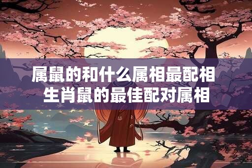 属鼠的和什么属相最配相 生肖鼠的最佳配对属相