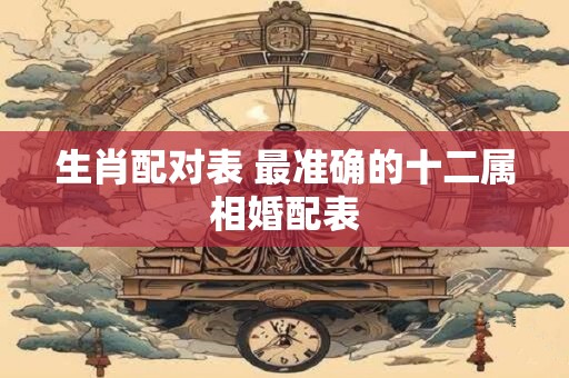 生肖配对表 最准确的十二属相婚配表