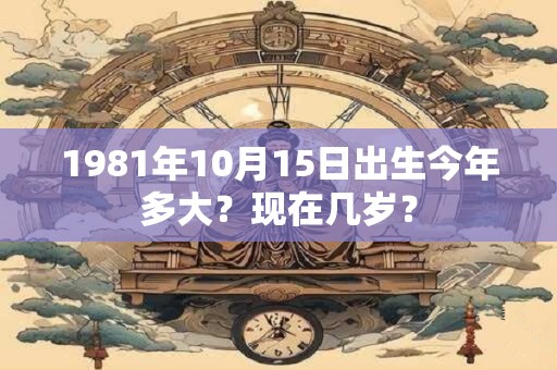 1981年10月15日出生今年多大？现在几岁？