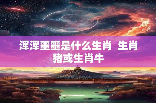 浑浑噩噩是什么生肖  生肖猪或生肖牛