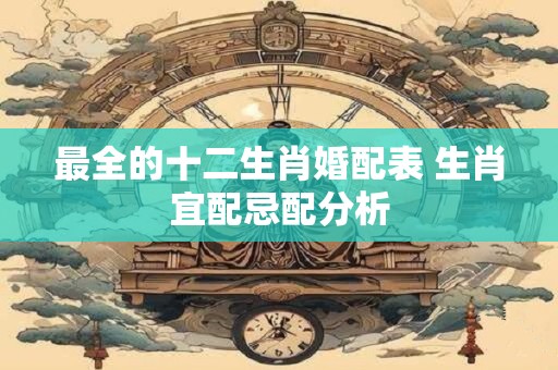 最全的十二生肖婚配表 生肖宜配忌配分析
