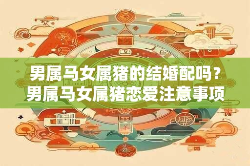 男属马女属猪的结婚配吗？男属马女属猪恋爱注意事项