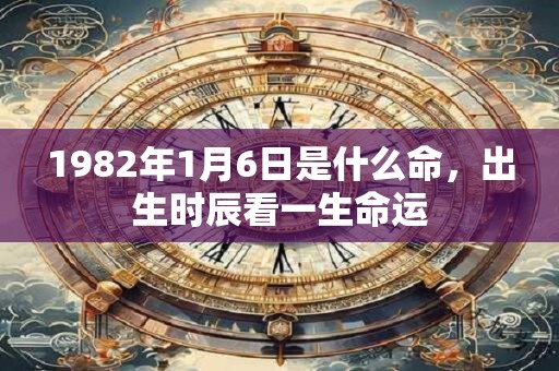 1982年1月6日是什么命，出生时辰看一生命运