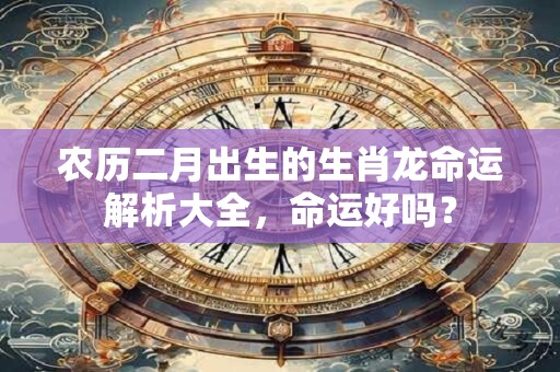 农历二月出生的生肖龙命运解析大全，命运好吗？