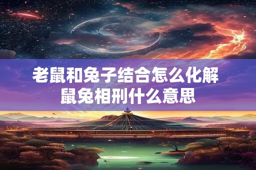 老鼠和兔子结合怎么化解 鼠兔相刑什么意思