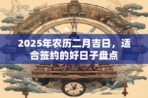 详细阅读:2025年农历二月吉日,适合签约的好日子盘点 2025年农历二月吉日,适合签约的好日子盘点