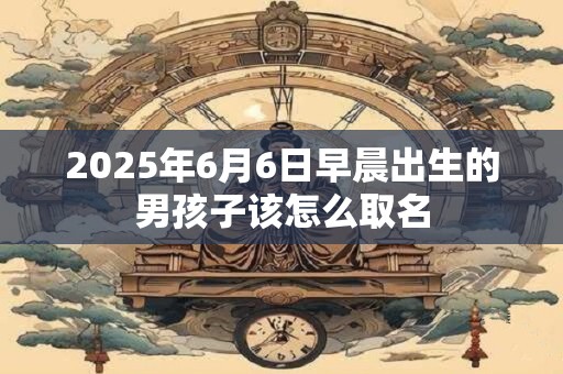2025年6月6日早晨出生的男孩子该怎么取名