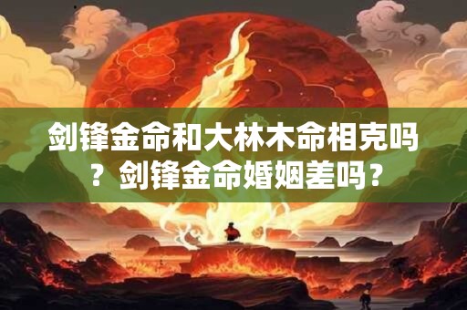 剑锋金命和大林木命相克吗？剑锋金命婚姻差吗？
