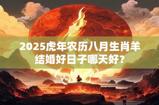 2025虎年农历八月生肖羊结婚好日子哪天好？