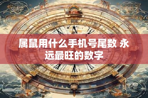 属鼠用什么手机号尾数 永远最旺的数字