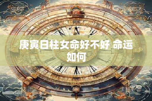 庚寅日柱女命好不好 命运如何