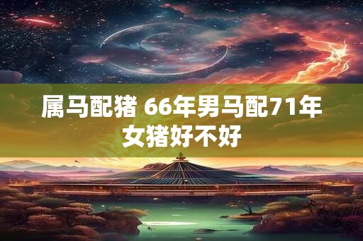 属马配猪 66年男马配71年女猪好不好