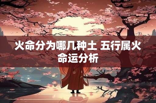 火命分为哪几种土 五行属火命运分析