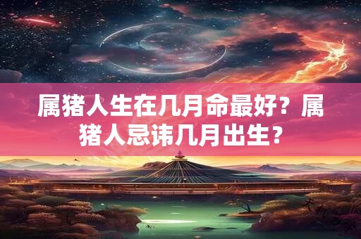 属猪人生在几月命最好？属猪人忌讳几月出生？