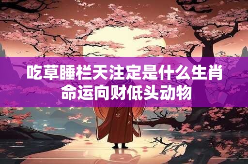 吃草睡栏天注定是什么生肖 命运向财低头动物