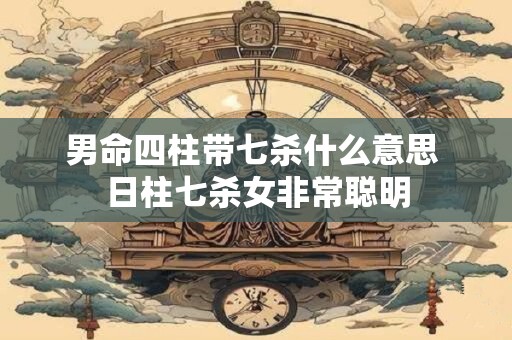 男命四柱带七杀什么意思 日柱七杀女非常聪明