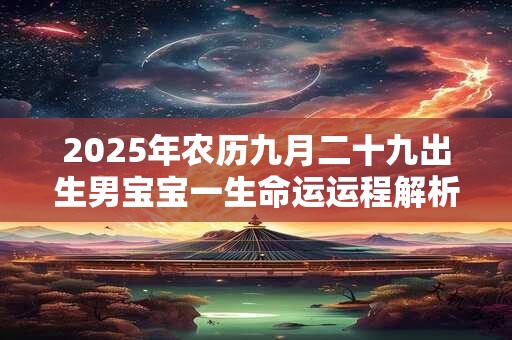 2025年农历九月二十九出生男宝宝一生命运运程解析