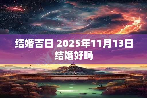 结婚吉日 2025年11月13日结婚好吗
