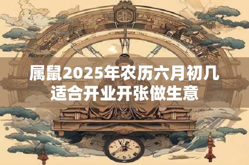 属鼠2025年农历六月初几适合开业开张做生意