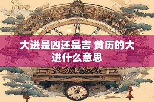 大进是凶还是吉 黄历的大进什么意思