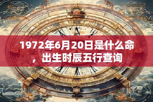 1972年6月20日是什么命，出生时辰五行查询
