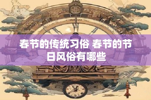 春节的传统习俗 春节的节日风俗有哪些