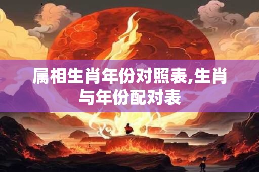 属相生肖年份对照表,生肖与年份配对表