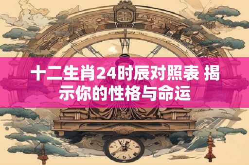 十二生肖24时辰对照表 揭示你的性格与命运