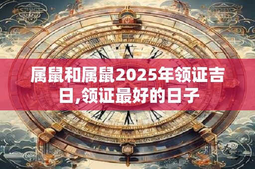 属鼠和属鼠2025年领证吉日,领证最好的日子