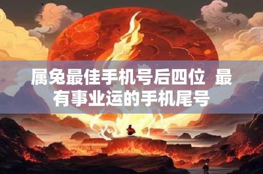 属兔最佳手机号后四位  最有事业运的手机尾号