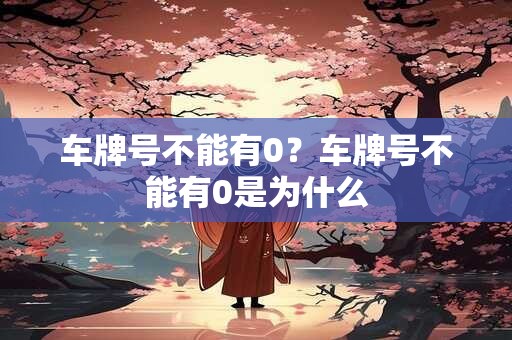 车牌号不能有0？车牌号不能有0是为什么