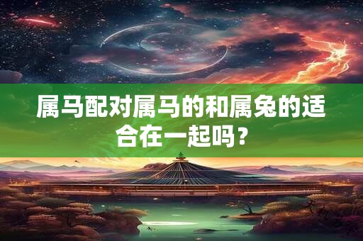 属马配对属马的和属兔的适合在一起吗？