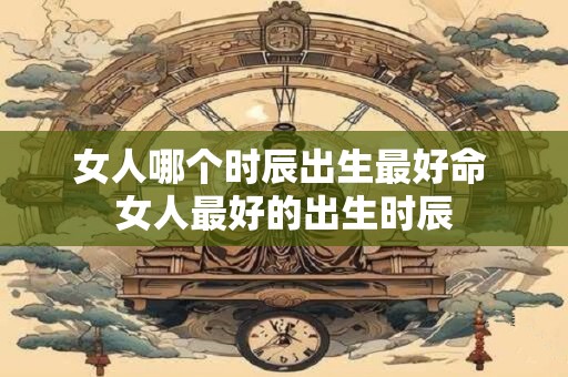 女人哪个时辰出生最好命 女人最好的出生时辰
