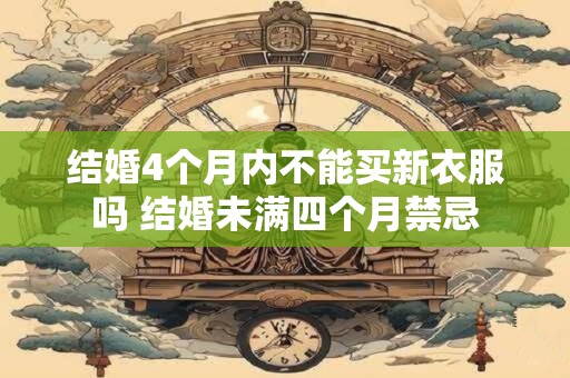 结婚4个月内不能买新衣服吗 结婚未满四个月禁忌