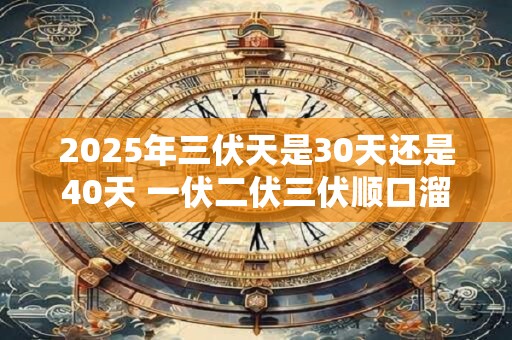 2025年三伏天是30天还是40天 一伏二伏三伏顺口溜
