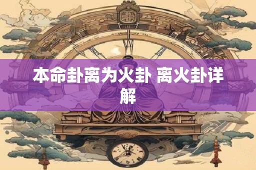 本命卦离为火卦 离火卦详解