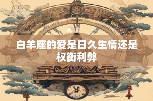 白羊座的爱是日久生情还是权衡利弊