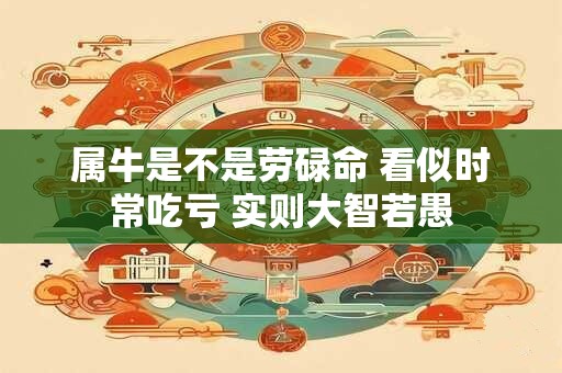 详细阅读:属牛是不是劳碌命 看似时常吃亏 实则大智若愚 属牛是不是劳碌命 看似时常吃亏 实则大智若愚