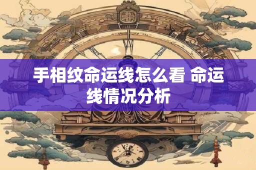 手相纹命运线怎么看 命运线情况分析
