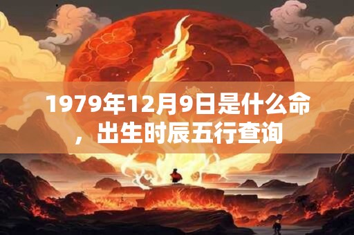 1979年12月9日是什么命，出生时辰五行查询
