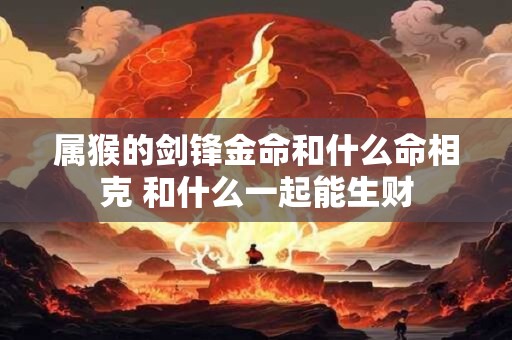 属猴的剑锋金命和什么命相克 和什么一起能生财