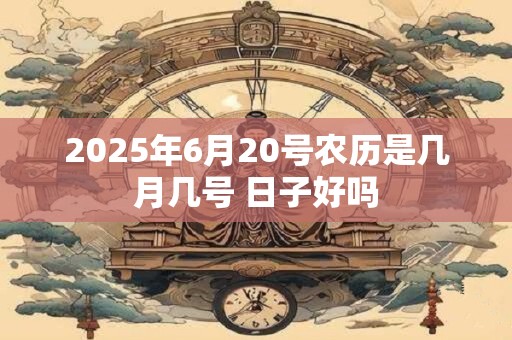 2025年6月20号农历是几月几号 日子好吗