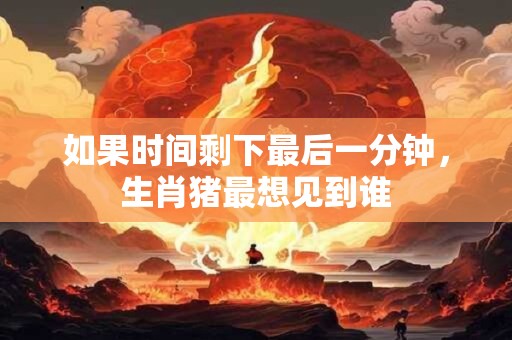 如果时间剩下最后一分钟，生肖猪最想见到谁