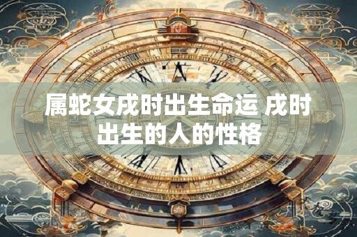 属蛇女戌时出生命运 戌时出生的人的性格